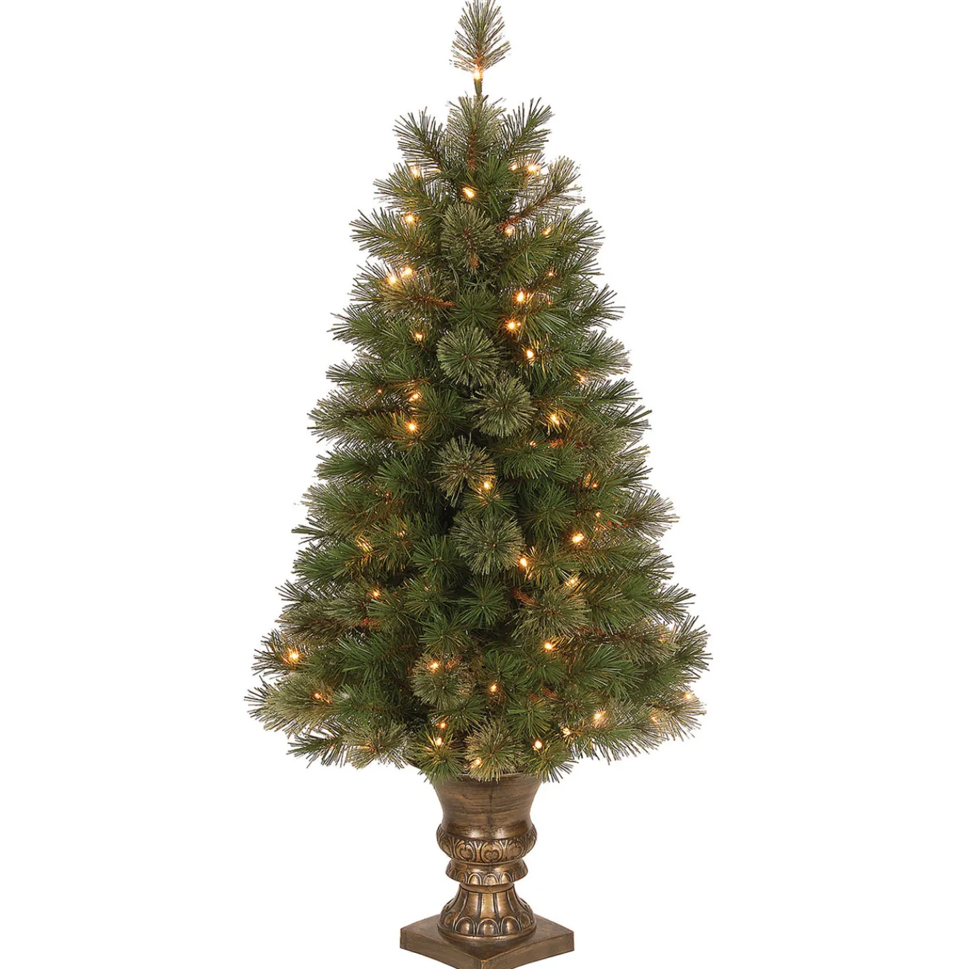 4 ft. Pre-Lit Atlanta Spruce Tree with Clear Lights