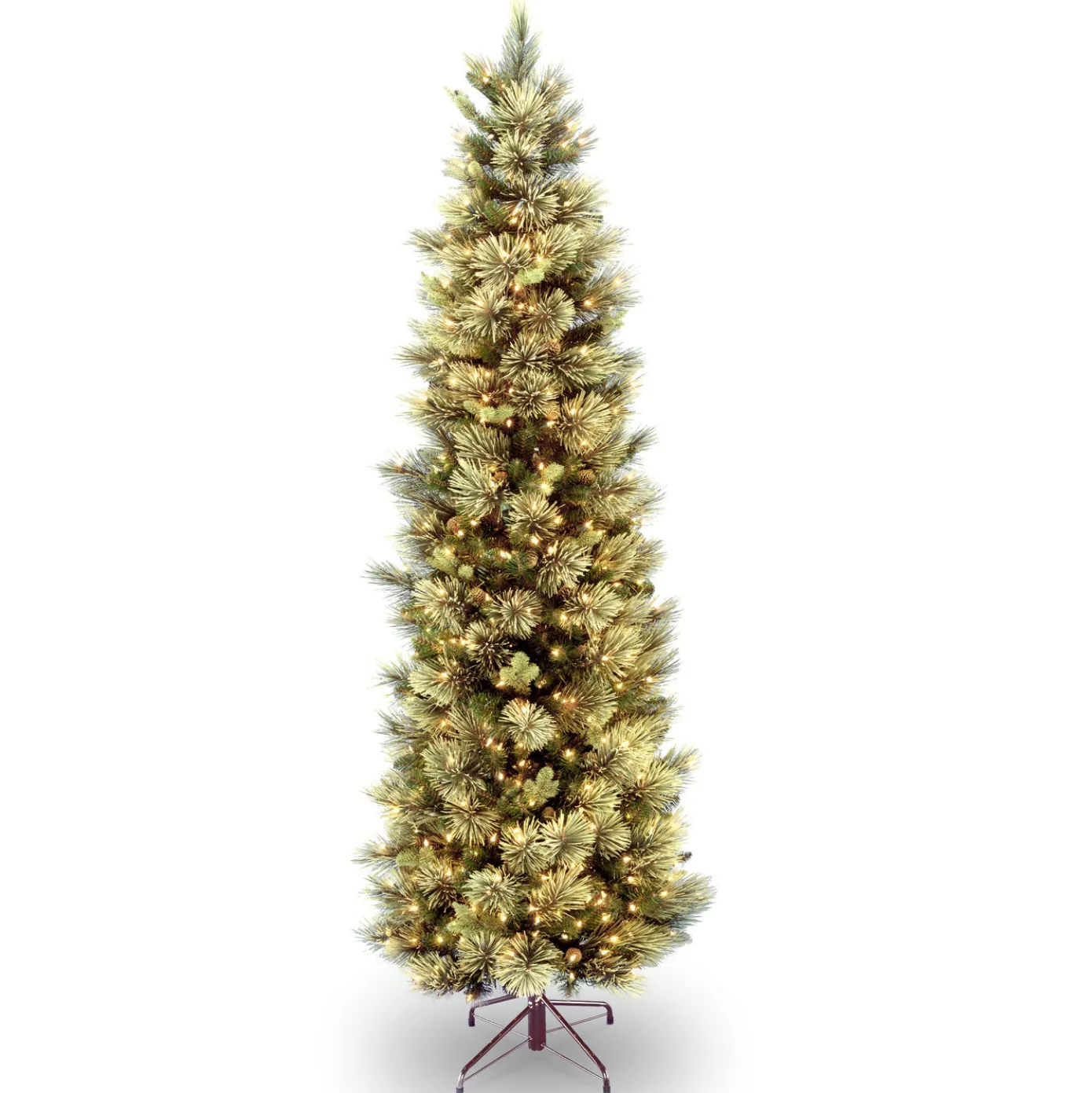 7 ft. Pre-Lit Carolina Pine Slim Tree with Clear Lights