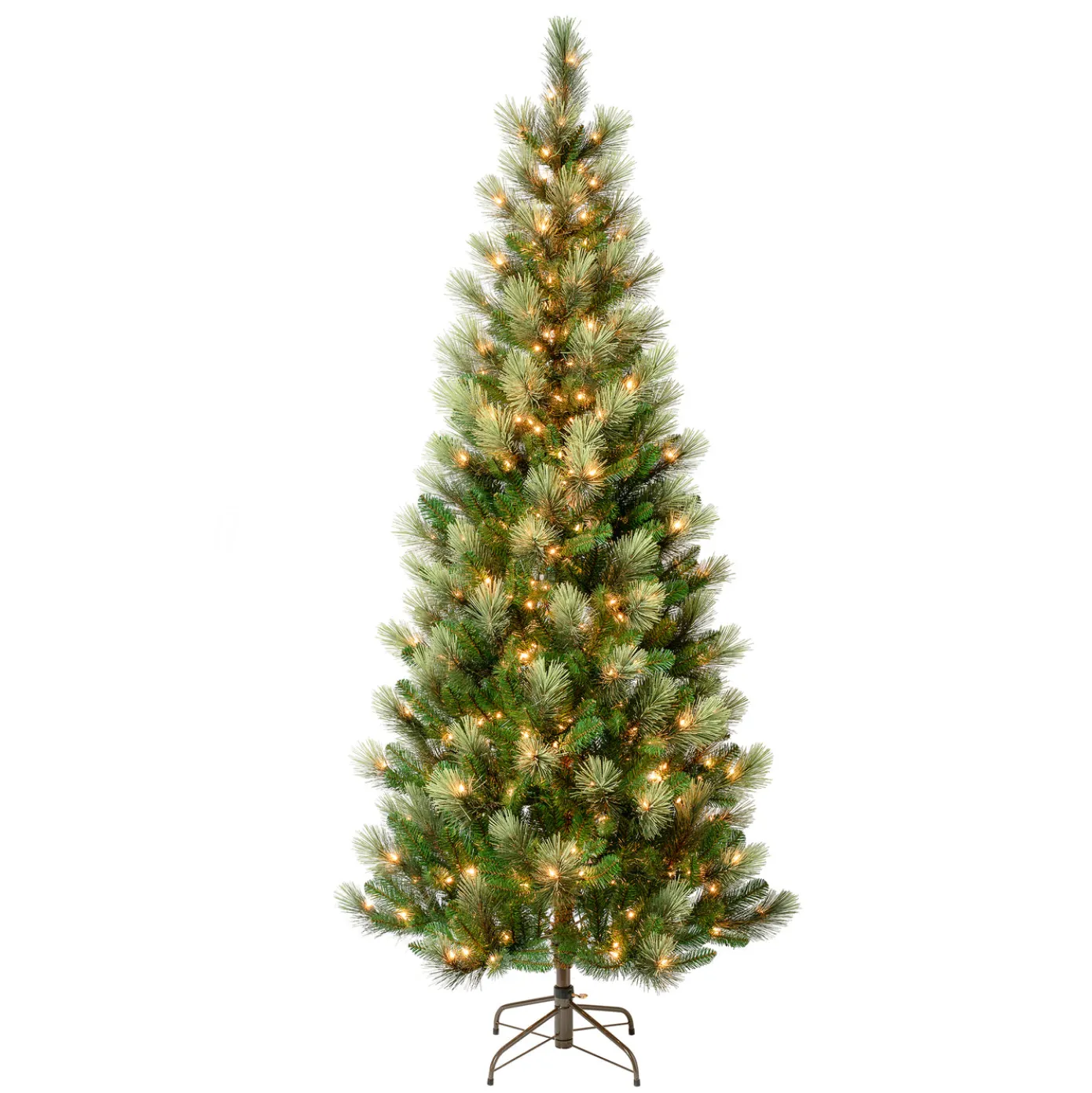 7.5 ft. Pre-Lit Charleston Pine Slim Tree with Clear Lights