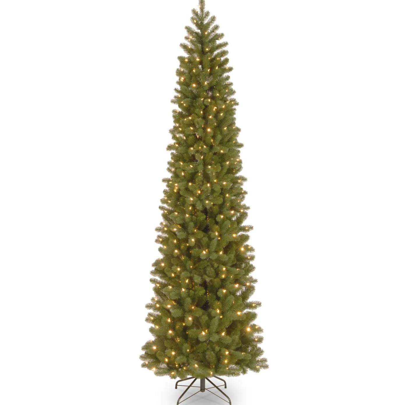 9 ft. Pre-Lit Downswept Douglas Fir Pencil Slim Tree with Clear Lights