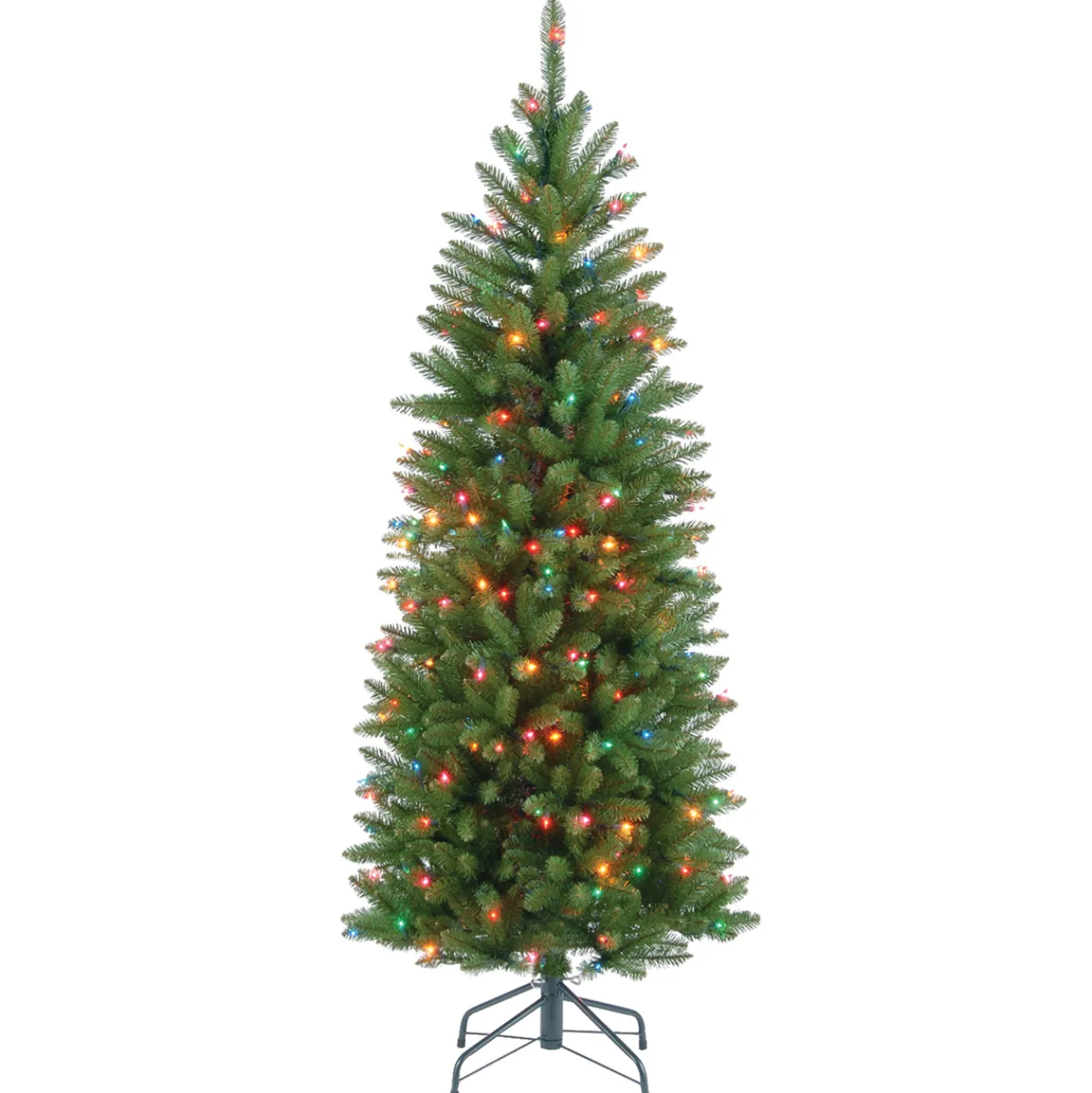 4.5 ft. Pre-Lit Kingswood Fir Pencil Tree with Multicolor Lights