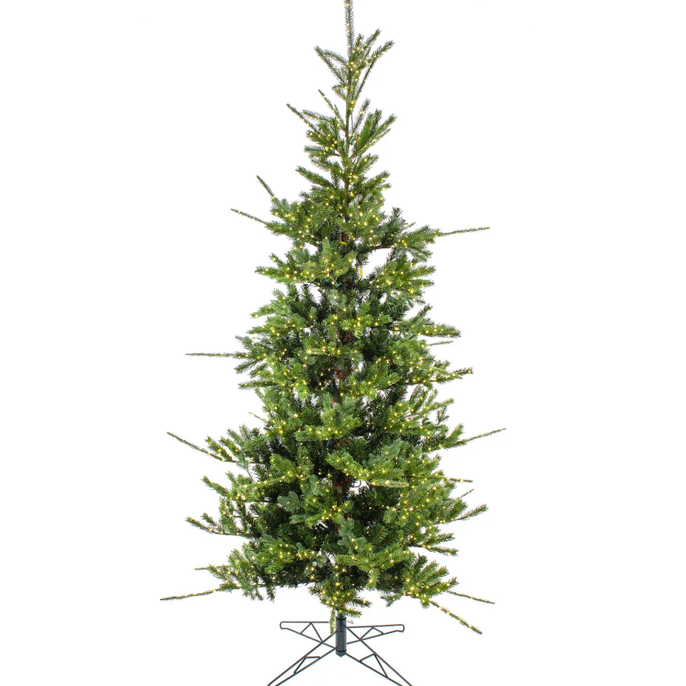 10 ft. Pre-Lit Lark Pine Feel Real Medium Tree with Warm White LED Rice Lights