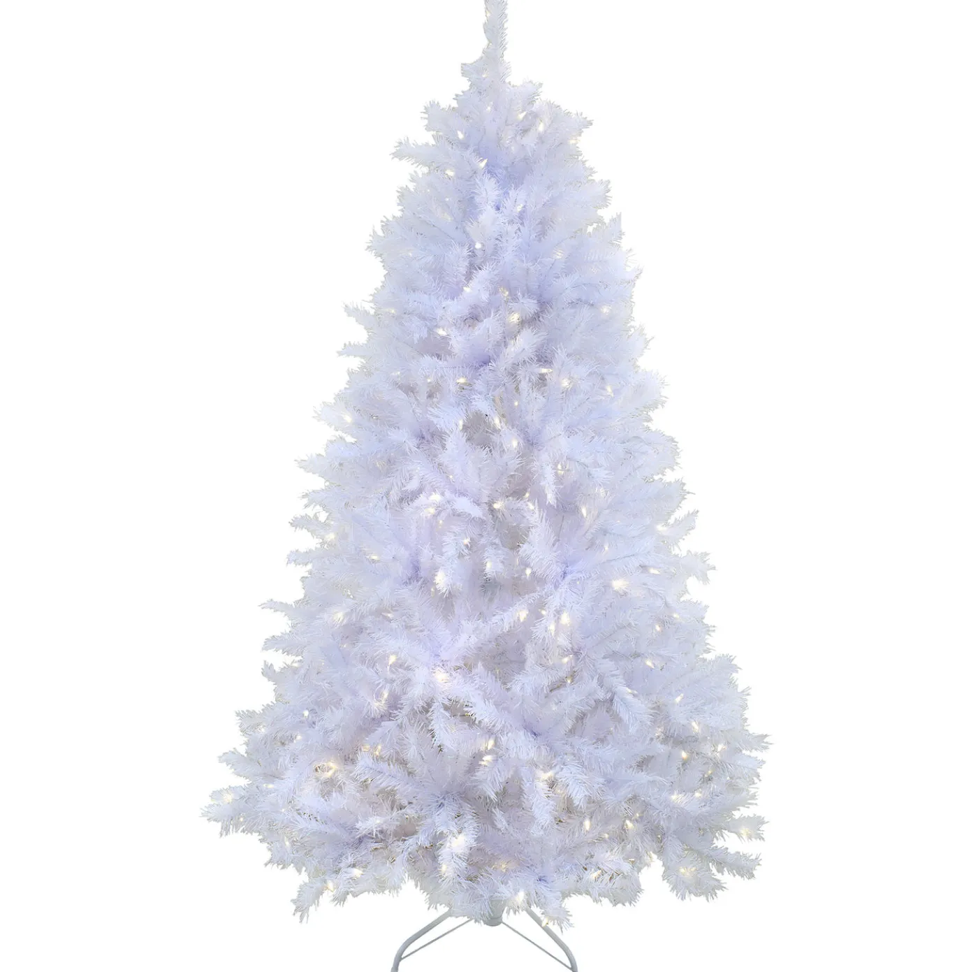 9 ft. Pre-Lit Millville White Tree with PowerConnect Warm White LED Lights