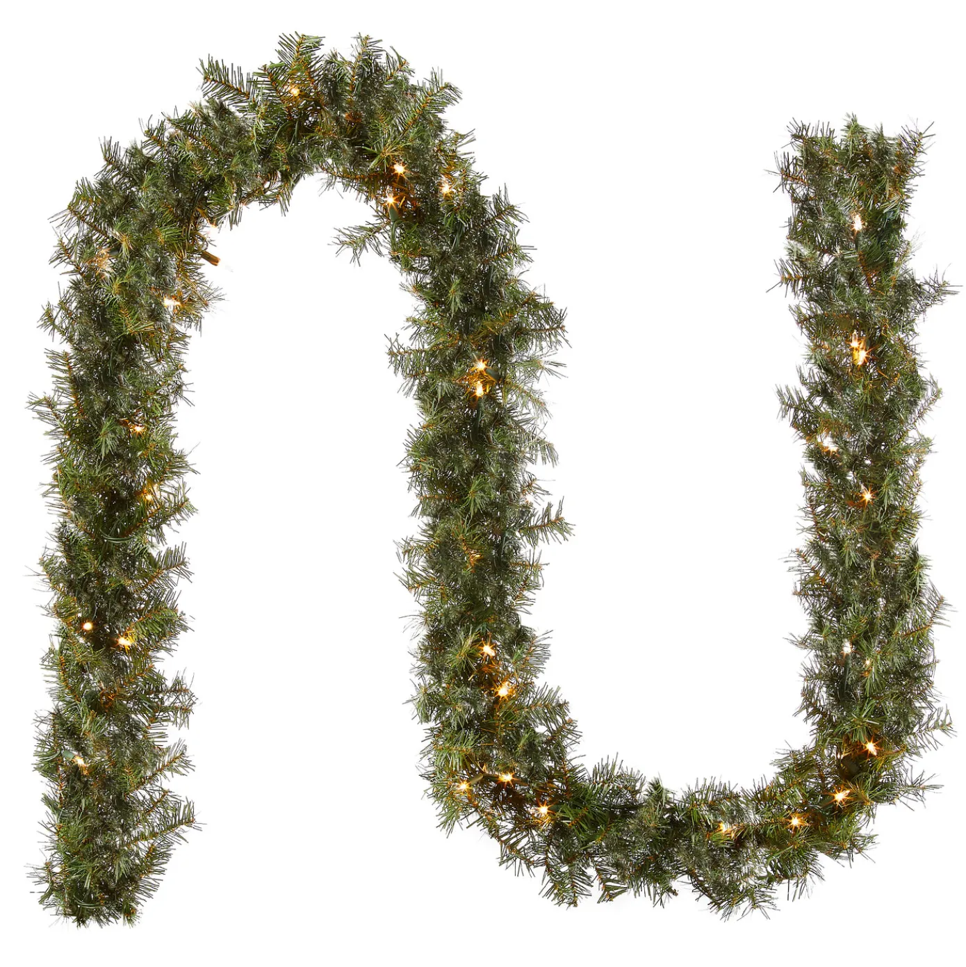 9 ft. Pre-Lit Plug-In Norwood Fir Garland with Clear Lights - 10 in Diameter