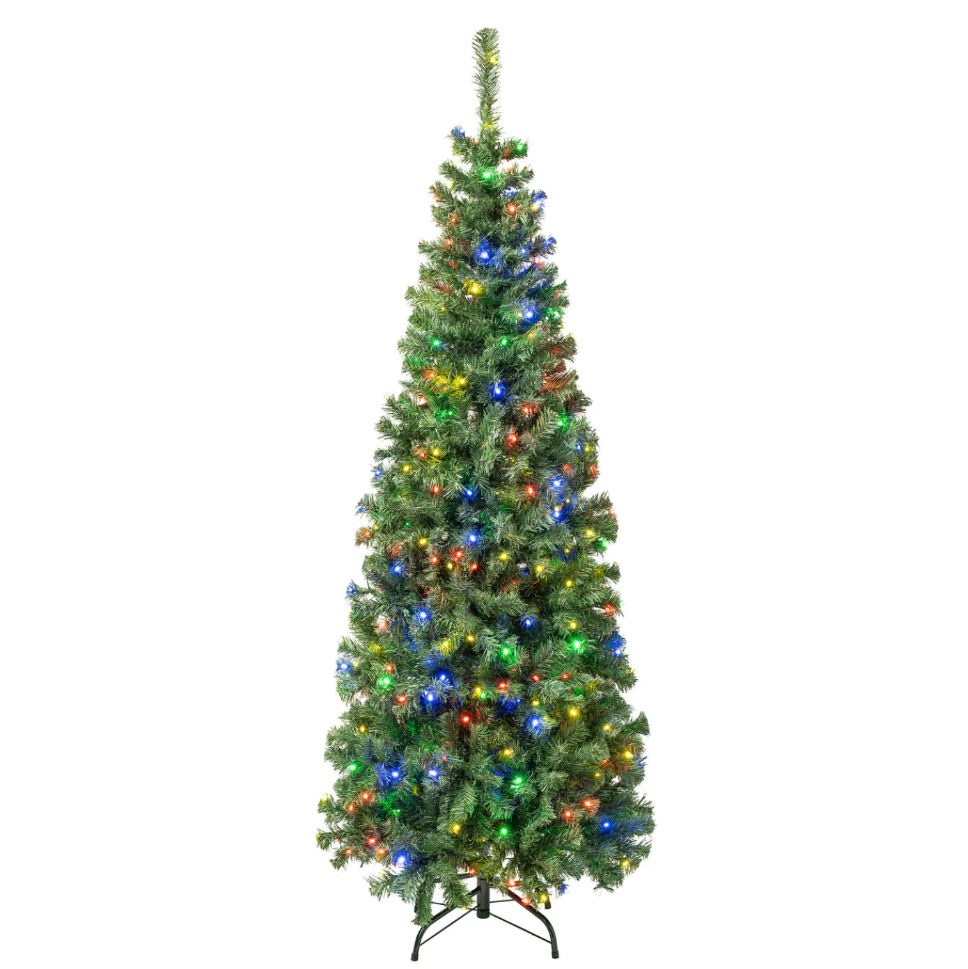 6 ft. Pre-Lit Sagamore Slim Tree with Multi LED Lights