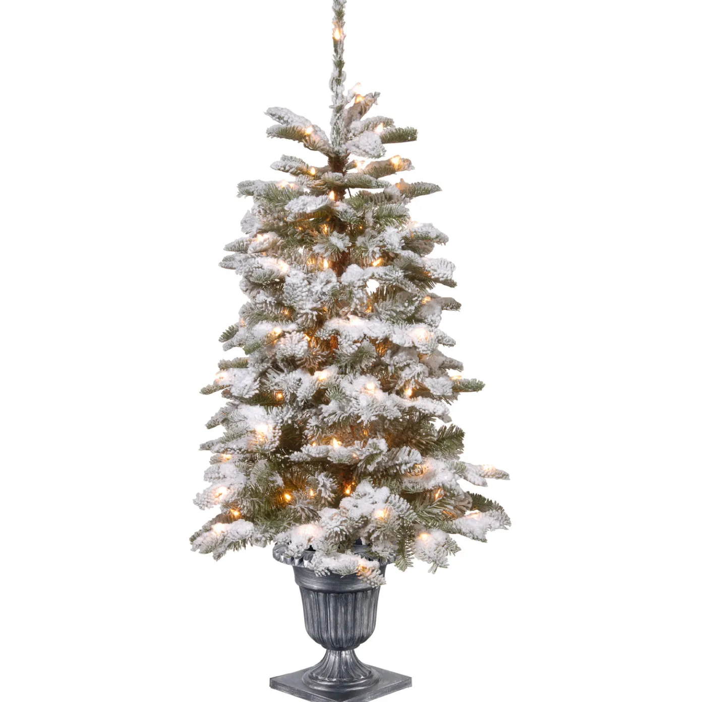 4 ft. Pre-Lit Snowy Camden Tree with Clear Lights