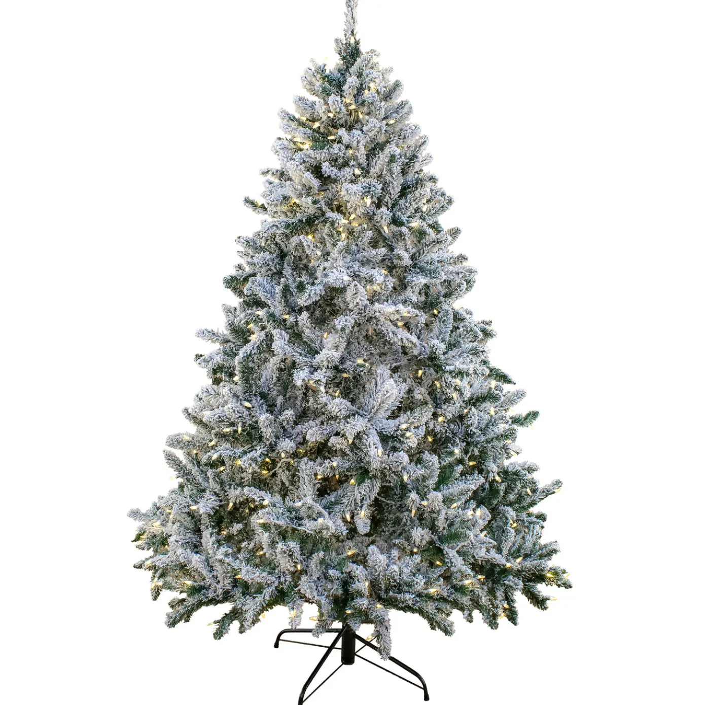 6.5 ft. Pre-Lit Snowy Hudson Tree with PowerConnect Warm White LED Lights