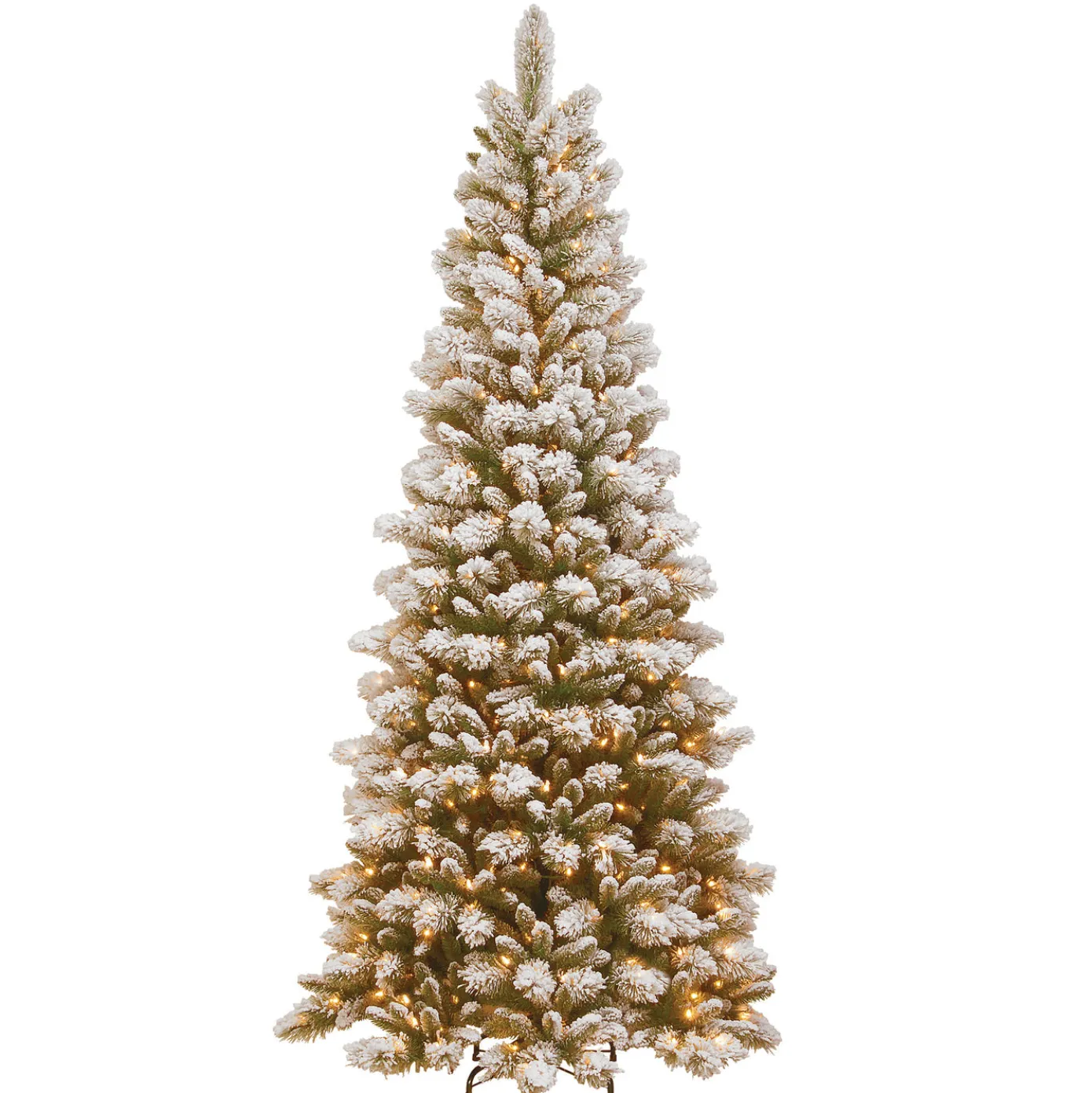 7.5 ft. Pre-Lit Snowy Westwood Pine Slim Tree with Clear Lights