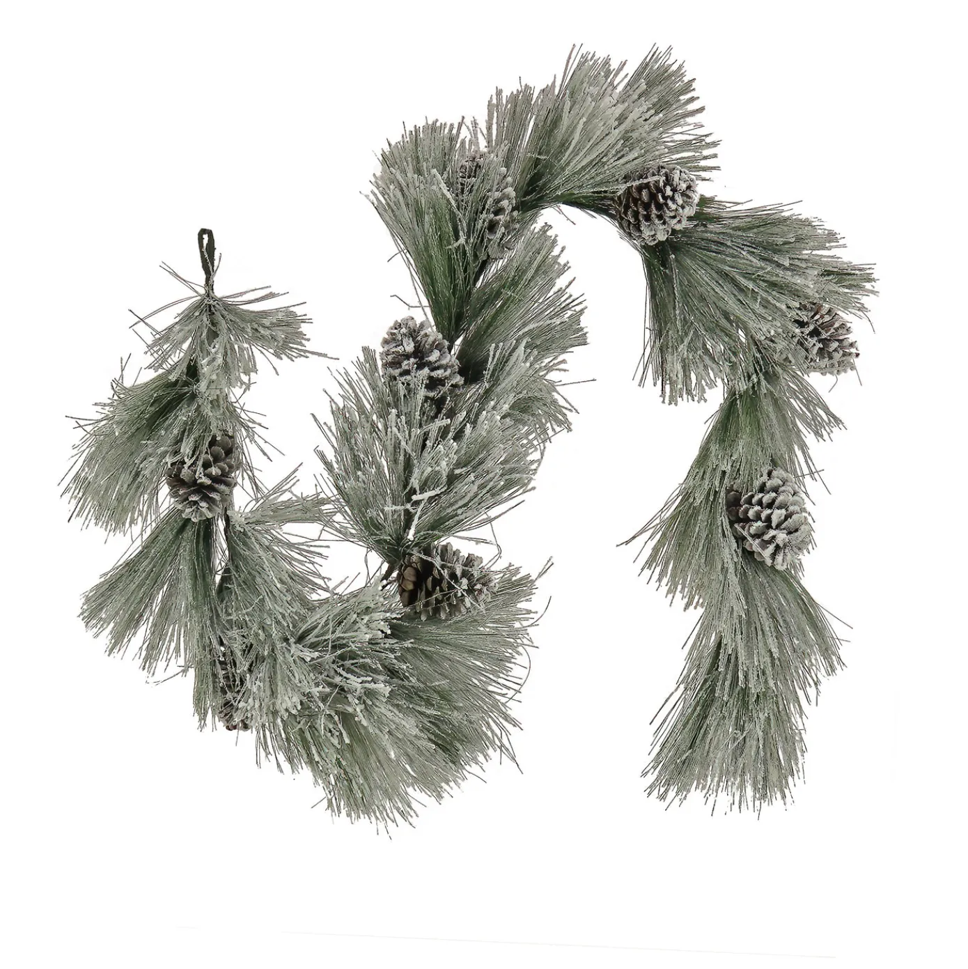 7 ft. Snowy Long Needle Plastic Garland