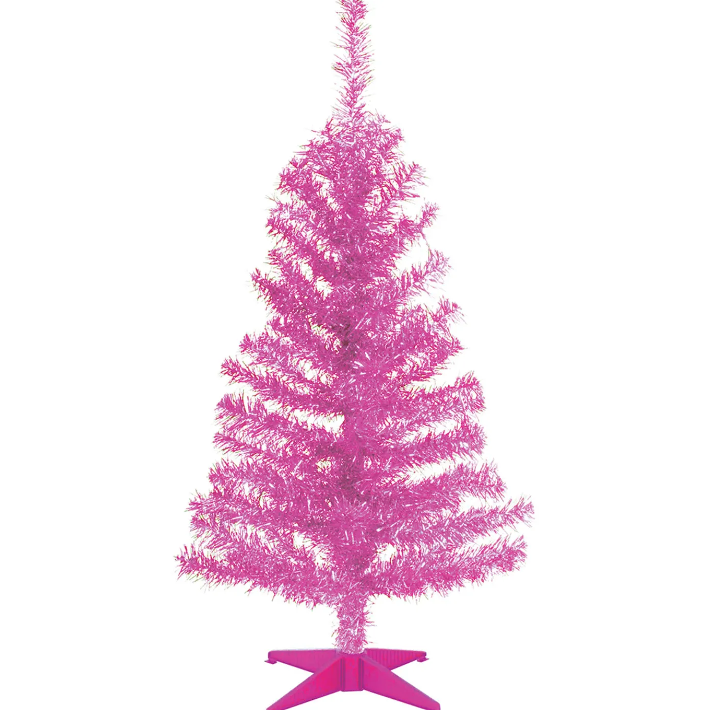 3 ft. Tinsel Collection Magenta Pink Tree