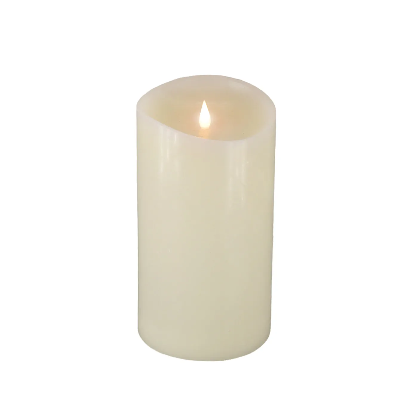 5 in. by 9 in. HGTV Home Collection Flameless Heritage Pillar Candle, Ivory