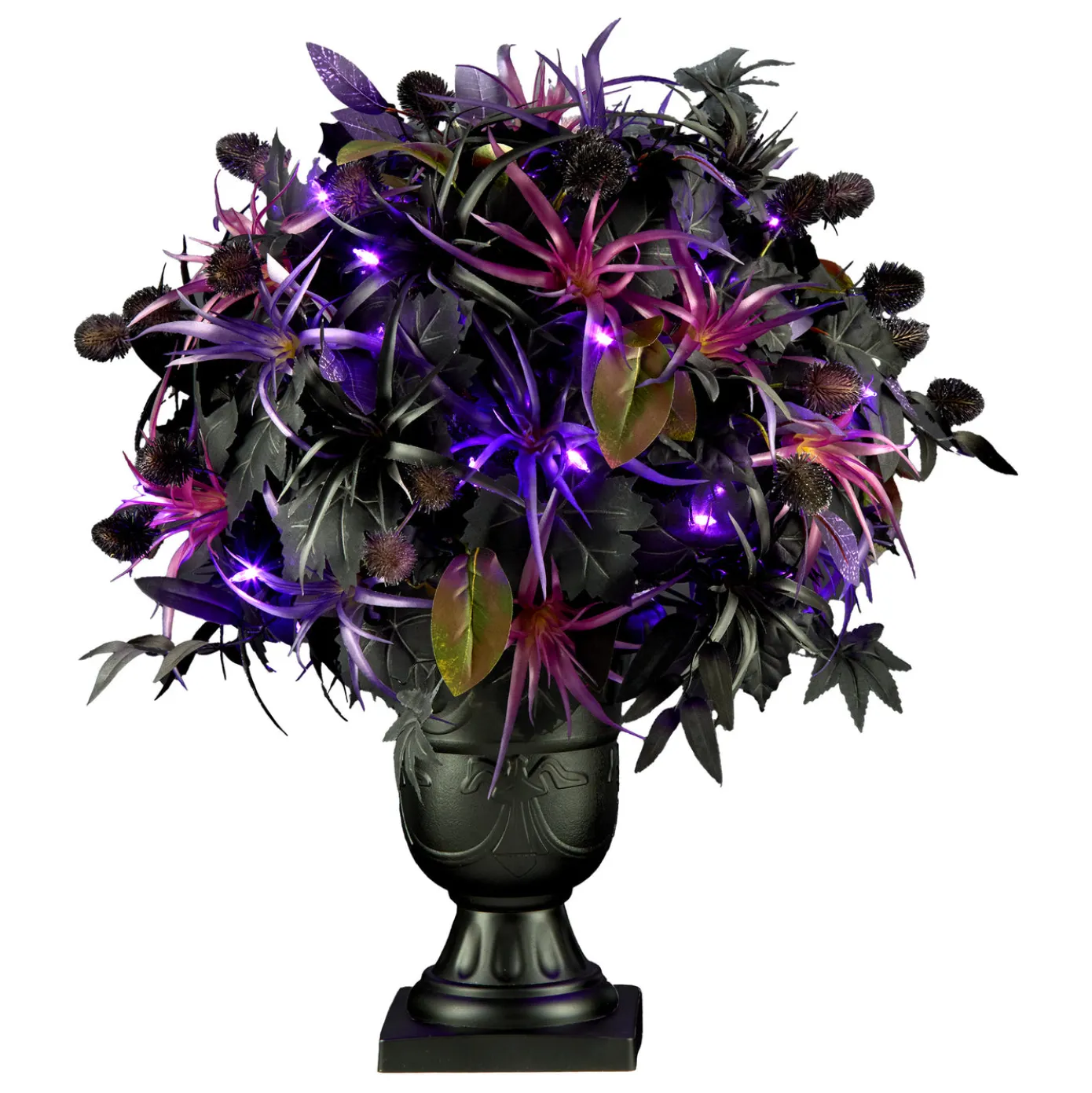 24 in. Halloween Scare in the Air Halloween Potted Plant with LED Lights