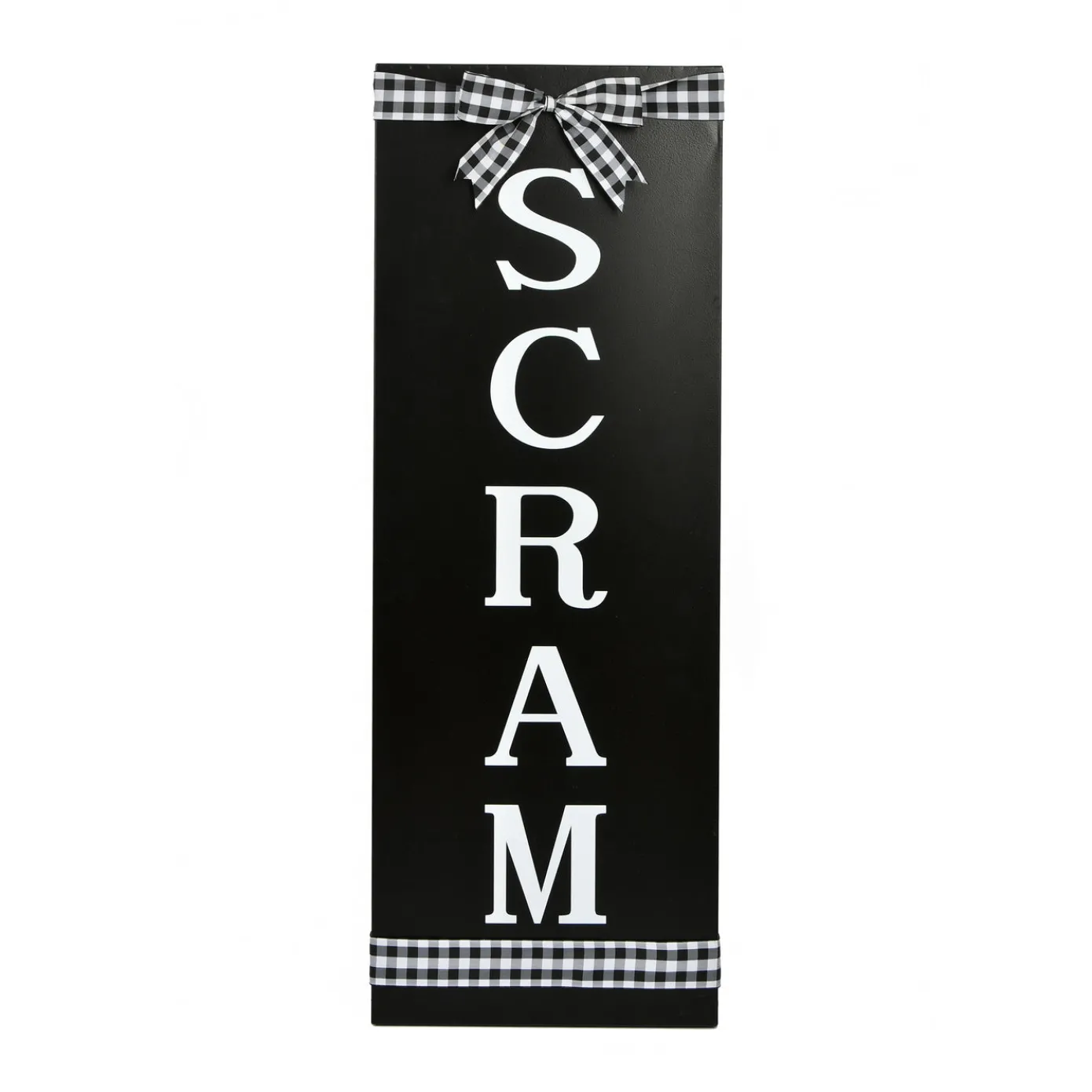30 in. Halloween Scram Hanging Porch Sign Decoration