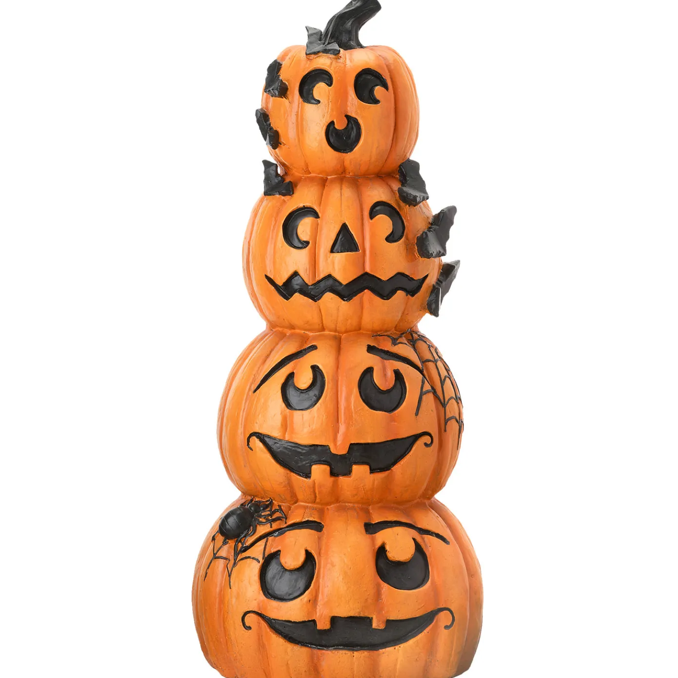 39 in. Halloween Stacked Smiling Jack-O-Lanterns Decoration
