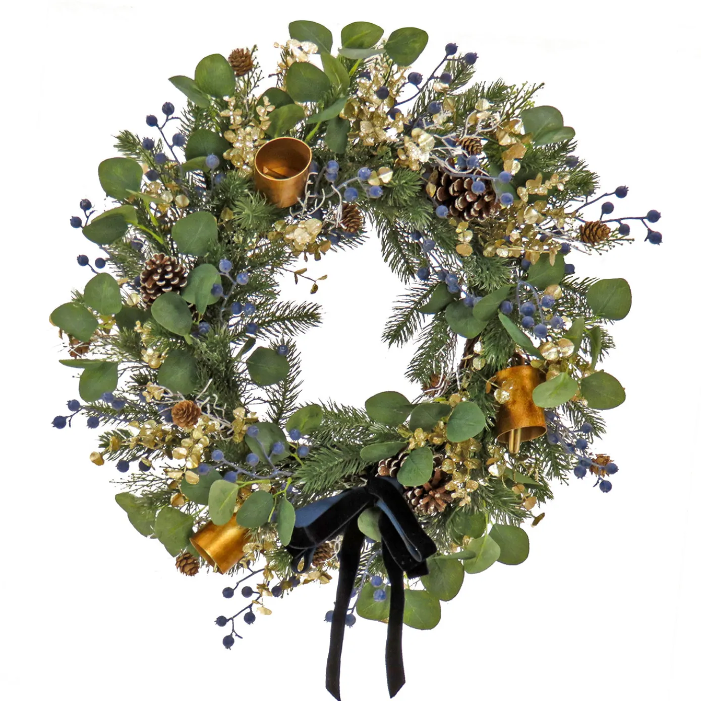28 in. HGTV Home Collection Swiss Chic Wreath
