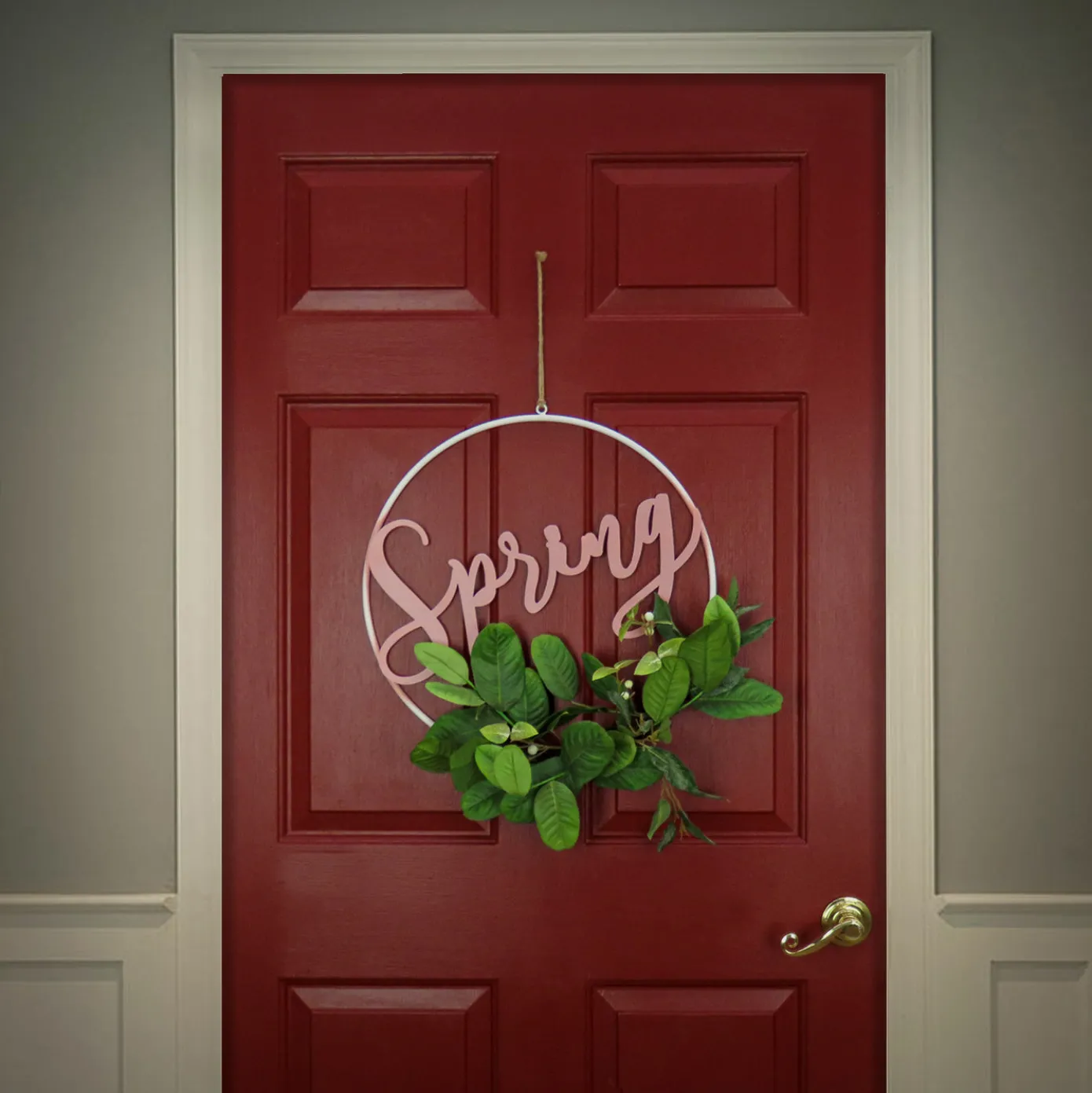 23 in. Spring Metal Ring Hanging Wall Decoration