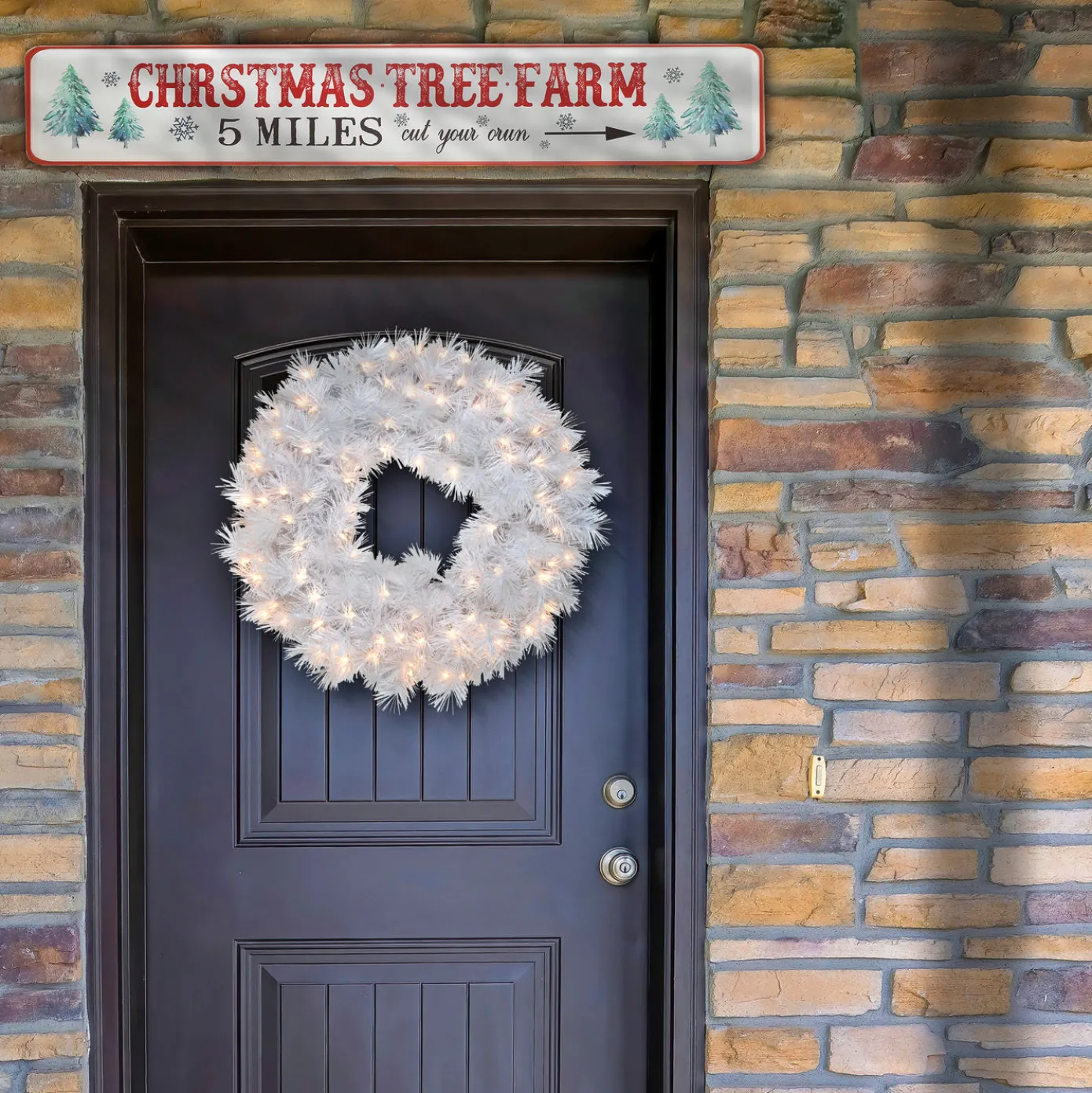 47 in. Vintage Tree Farm Wall Sign