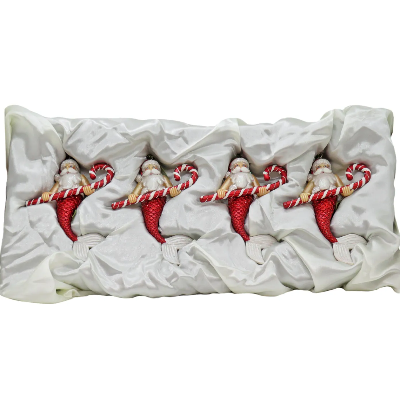 4-Piece HGTV Home Collection Santa Merman Ornaments