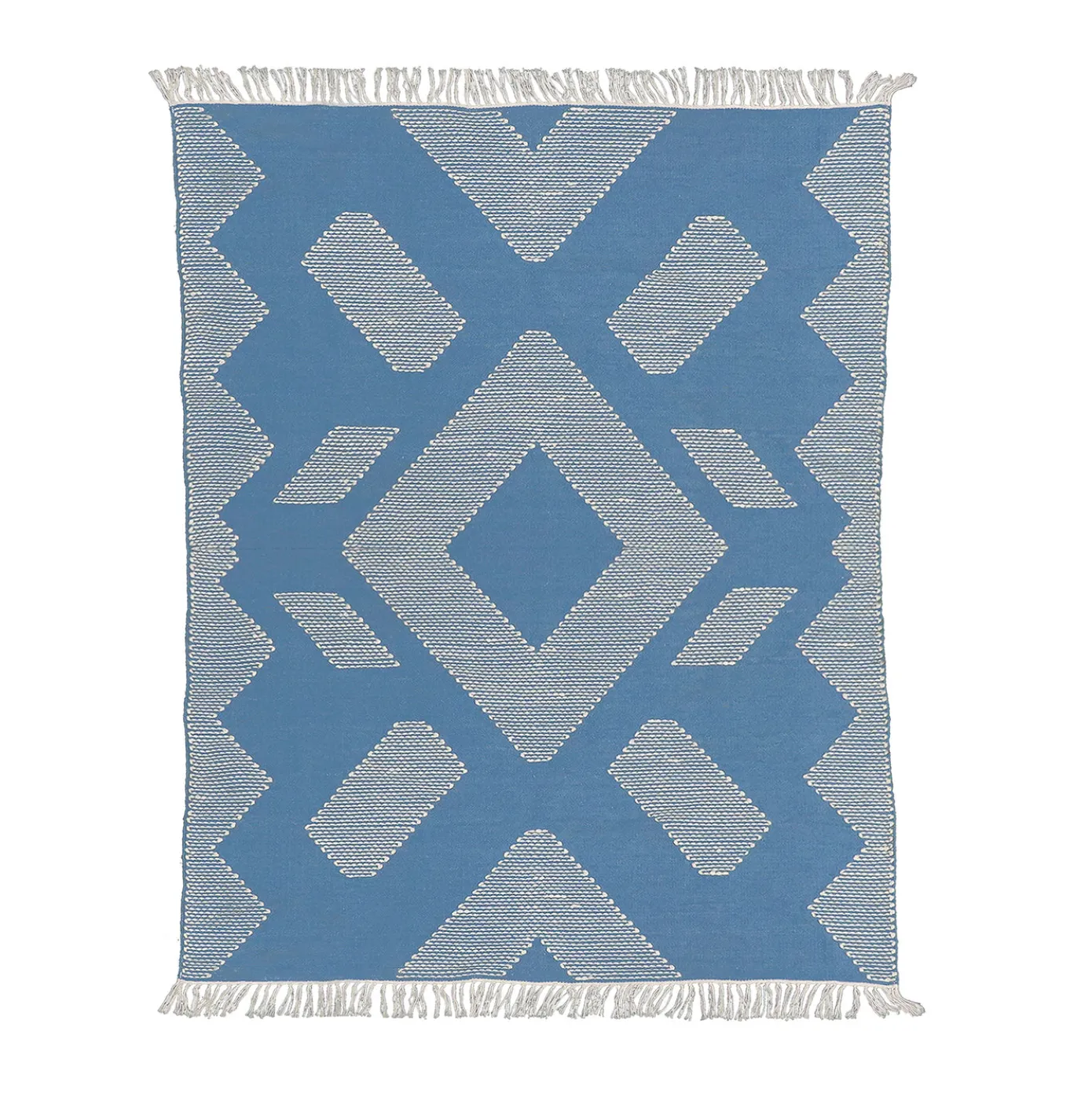 5x7 ft. Dusty Blue Hand Woven Outdoor Rug