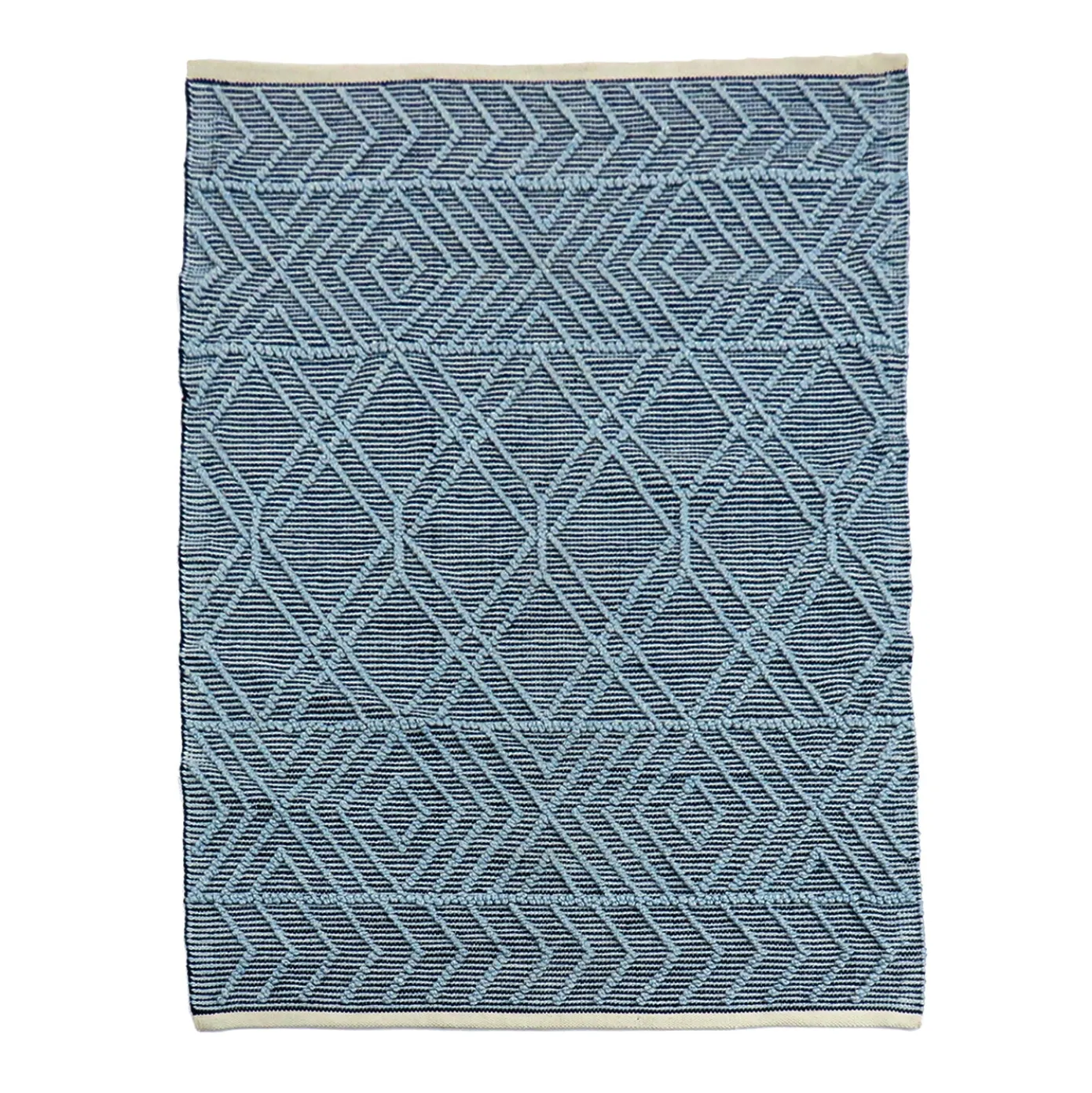 5x7 ft. Navy Blue Hand Woven Outdoor Rug